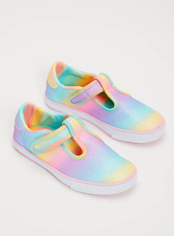 Rainbow Glitter Canvas Mary Jane - 5 Infant